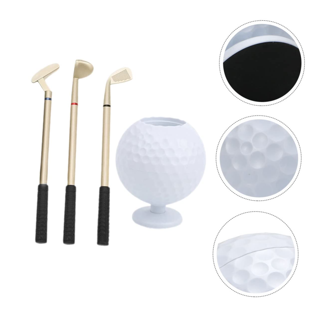 DOITOOL 2 Set Portapenne Palla Golf Organizer Scrivania per Ufficio e Casa Decorazione per Golfisti per Appassionati Golf