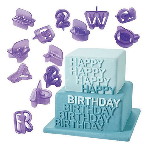 Polytree 40 Pcs Alphabets Letters Fondant Cookie Mold Cutter Craft DIY Decorating Set