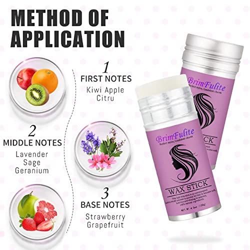 Brimfulite Hair Wax Stick For Hair Flyaways, Slick Stick For Hair Non-Greasy Styling Hair Pomade Stick, Strong Hold Fly Away Hair Tamer Stick No Flaking And White Residue 24-Hour Hair Gel Stick (1 Pc) #TOP6