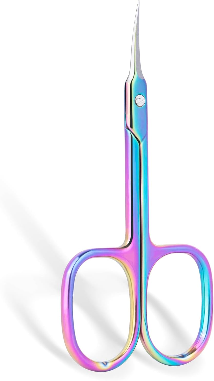 – BNG Cuticle Scissors Professional Sharp Curved Cuticle Cutter for Nails, Sharp Nail Scissors for Women Men Cuticle Remover, Pedicure Manicure Nail Art Tool, Purple