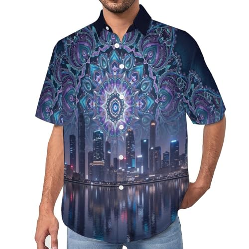 Chemise hawaïenne homme mandala pour vos soirées plage et vacances d'été