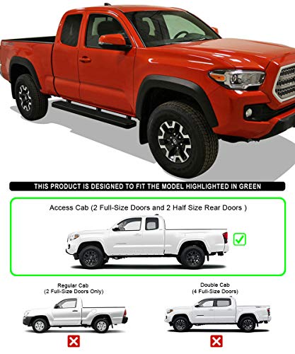 Estribos Tuxtreme Negro Mate para Toyota Tacoma 2005-2023 miniatura 2