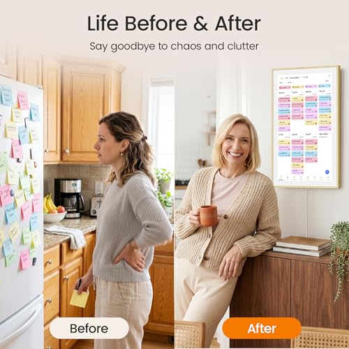 Image of Dragon Touch Digital Calendar 21 inch, Electronic Wall Calendar with Interactive Touch Screen, Smart Family /Home Gift for Schedule Reminders, Task Rewards, Chort Chart and Digital Picture Frame