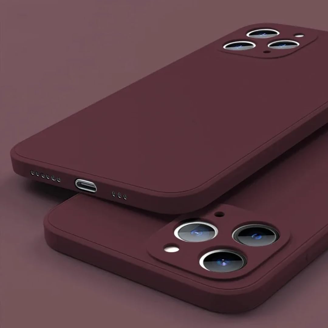 Coque silicone iPhone 14 Pro Max antichoc prune