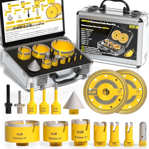 KJE 15PCS Diamond Hole Saw Kit