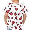 Dolyues Cute Cartoon Ladybird White Print Kids Boys Girls T-Shirt Crew Neck Short Sleeve T Shirts for Teens 3-16 Years #3