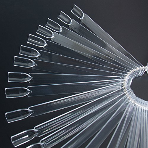 100 Stück Nagel Präsentation Falsche Nagel Nagelspitzen Fächer Display Nagelspitzen transparent Nail Art Tips – Bild 4