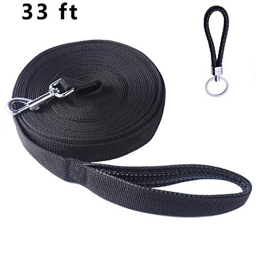 Pofomede Long Leash 33-Feet Dog Leash, Multiple-Use Extra Long Nylon Training Lead Leash
