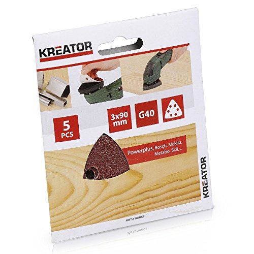 Preisvergleich Produktbild Kreator KRT210003 Schleifpapier für Dreieckschleifer, Rot