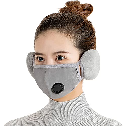 Máscara térmica de inverno com válvula de respiração Máscara de proteção para a boca reutilizável e