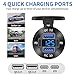 2 Pack 12V USB Outlet 4 Port Car Charger Socket, 78W Dual PD USB C and Dual Quick Charge 3.0 Port Aluminum Charger with Voltmeter DIY Kit Waterproof for Car Boat Marine Motorcycle RV ATV Truck, etc