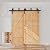 SKYSEN 36in x 84in Double Sliding Barn Doors with 6.6FT Double Track Bypass Barn Door Hardware Kit, Unfinished Spruce Wood, Save Spacing, Easy to Install, Maximum Fit 68in Openning.(36-84-6.6FT-SGJ)
