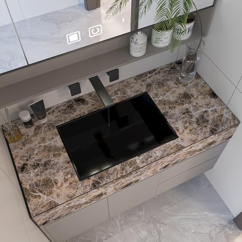Image of Wide Marble Granite Peel and Stick Wallpaper Contact Paper for Countertops