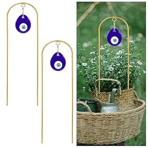 Plant Trellis for Climbing Plants indoor Evil Eye Decorations Mini Metal Houseplant Climber Support for Potted Plants Trellis Metal Yard Art Garden Stakes Decorative Indoor Outdoor 2 Pack Ivy Plant Trellis for Climbing Plants indoor Evil Eye Decorations Mini Metal Houseplant Climber Support for Potted Plants Trellis Metal Yard Art Garden Stakes Decorative Indoor Outdoor 2 Pack Ivy