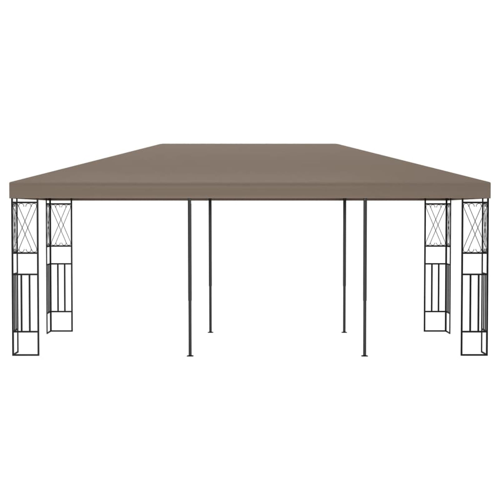 ZEYUAN Pavillon, Gartenpavillon, Pop-Up Partyzelt, Festzelt, Pavillon, Garden Decoration, Canopy Tent, Lagerzelt, 6x3 m Taupe Stoff