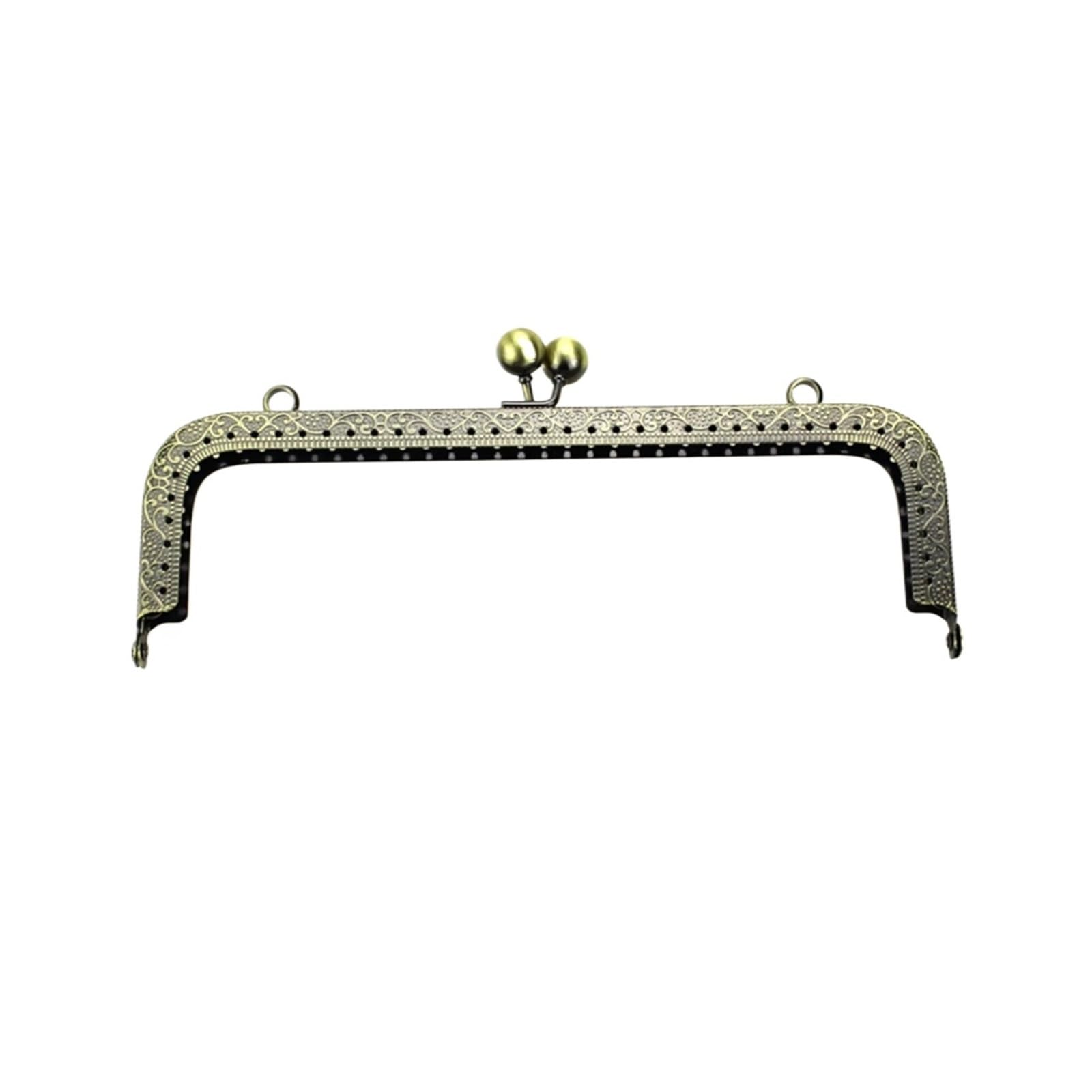 PVUVTNAHW 5Pcs 20CM Large Size Square Embossing Metal Purse Frame Kiss Clasp Bead Head DIY Bag Accessory 5 Colors(Antique bronze)