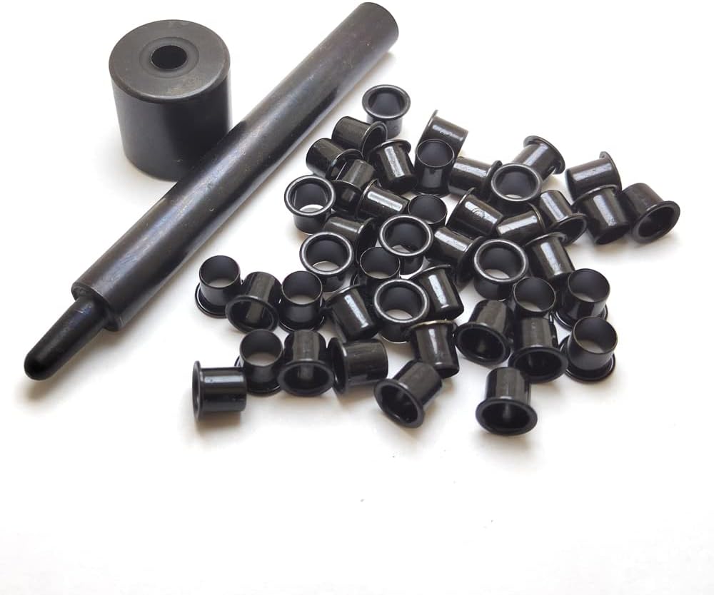 Kydex Holster Eyelets - (#8-8 Length) - (1/4 In. Diameter) - (Black