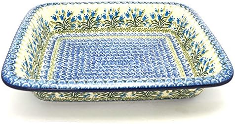Polish Pottery Baker - Lasagna - Blue Bells