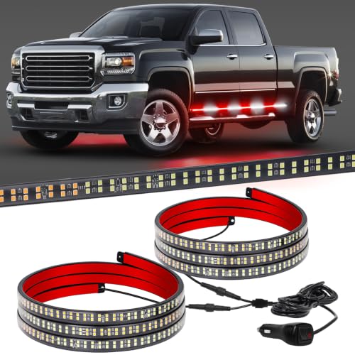 Luces estroboscópicas LED rojas y blancas de seguridad impermeable para camiones POV