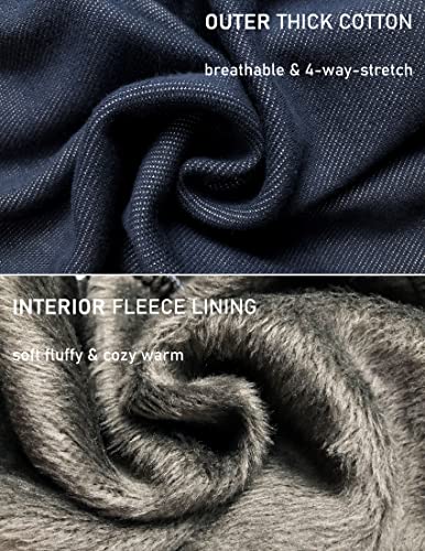 Kiench Girls Winter Warm Pants Kids Fleece Lined Leggings Cotton 4-Pack2