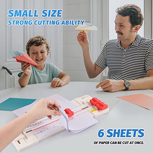 Frifreego 4-In-1 Rotary Paper Cutter, 12Inch Portable Paper Slicer, Multifunctional Photo Paper Trimmer, With 4 Types Of Blades For Straight, Wave, Dotted And Creasing Line, 6-Sheet Cutting Capacity #TOP3