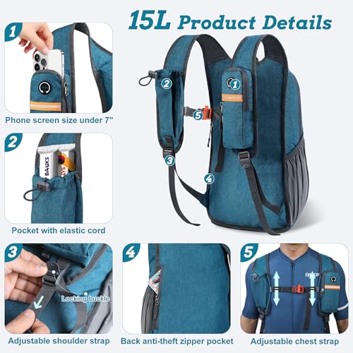 BECOJADDE Foldable Hiking Backpack