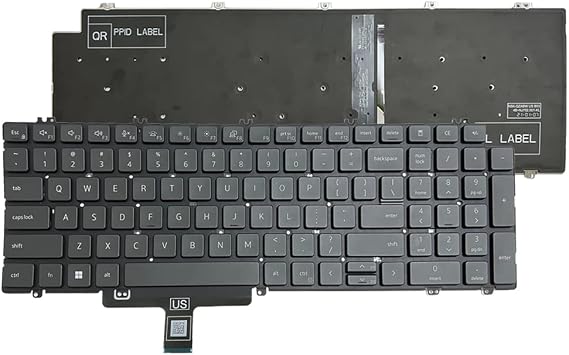 ZAHARA Laptop US Keyboard Backlit for Dell Latitude 5520 5521 5530 5531 Precision 3560 3561 3570 3571 | Precision 3560 3561 3570 3571