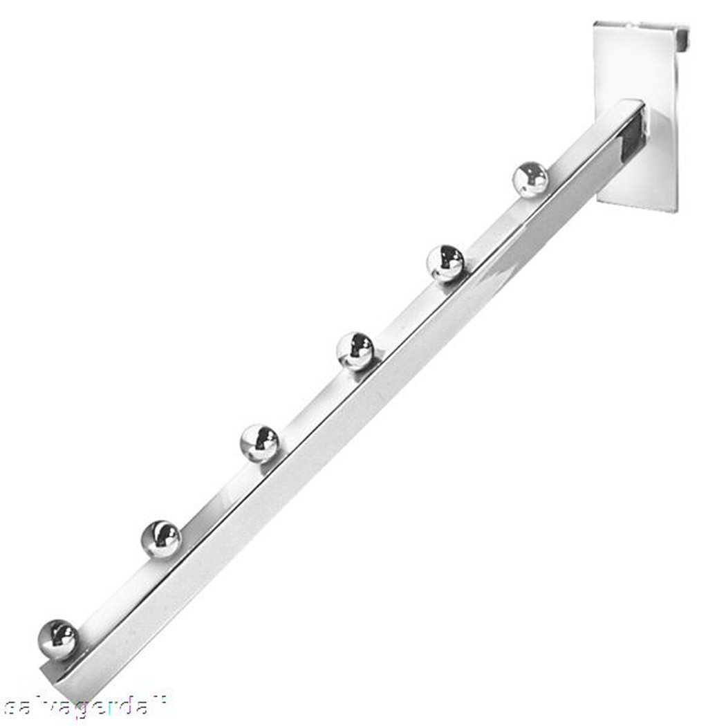 Chrome Gridwall Slat Grid Panel Waterfall Clothes Hanger Display Lot Of 24 New