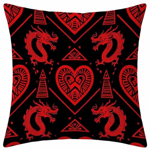 Dragón fundas cojines 55x55cm de terciopelo como regalo original hogar 2