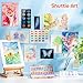 Shuttle Art Watercolor Paint Set, 128 Vibrant Colors with Metallic Shades, Travel Water Color Set with Watercolor Brushes, Palette, Watercolor Sketchbook and Coloring Sheets for Adults, Kids, Artists