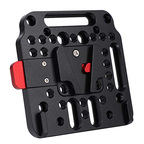 Image of V Mount Battery Plate, V Lock Plate, Aluminum y C Accessory with ultiple Mounting Holes for DSLR Cs and Video Equipment