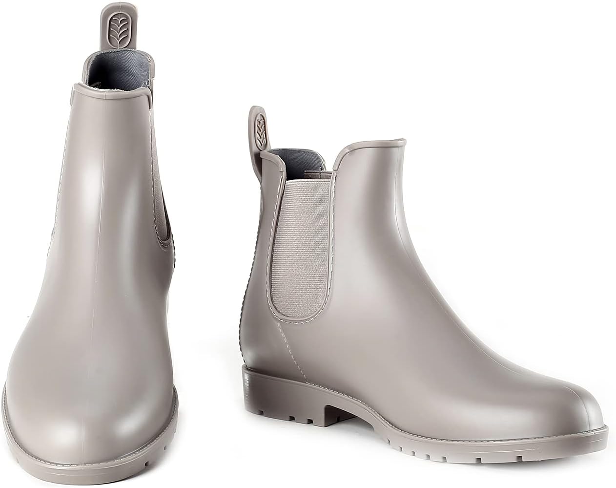 Women's Short Rain Boots Waterproof Anti Slip Rubber Ankle Chelsea Booties - Image 4