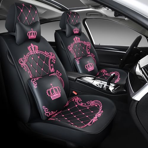 Jiujiuyouchuang Leather Car Seat Covers,Luxurious Universal Duty Waterproof Leather Automotive Vehicle Cover for Cars SUV Pick-up Truck
