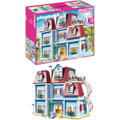 PLAYMOBIL Dollhouse 70205 Mein Großes Puppenhaus, Mit funktionsfähiger Türklingel, Ab 4 Jahren