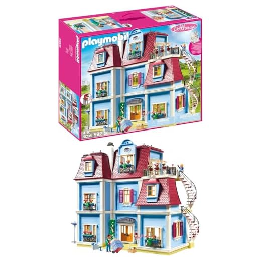 PLAYMOBIL Dollhouse 70205 Mein Großes Puppenhaus, Mit funktionsfähiger Türklingel, Ab 4 Jahren