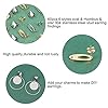 PandaHall 60 Stück 2 Farben Ohrstecker, 3 Stile 304 Edelstahl Ohrstecker Oval Rhombus Stern Ohrstecker mit Ohrpolster Ohrringe Basispfosten mit Loch für Frauen DIY Ohrringe Bastelbedarf #5