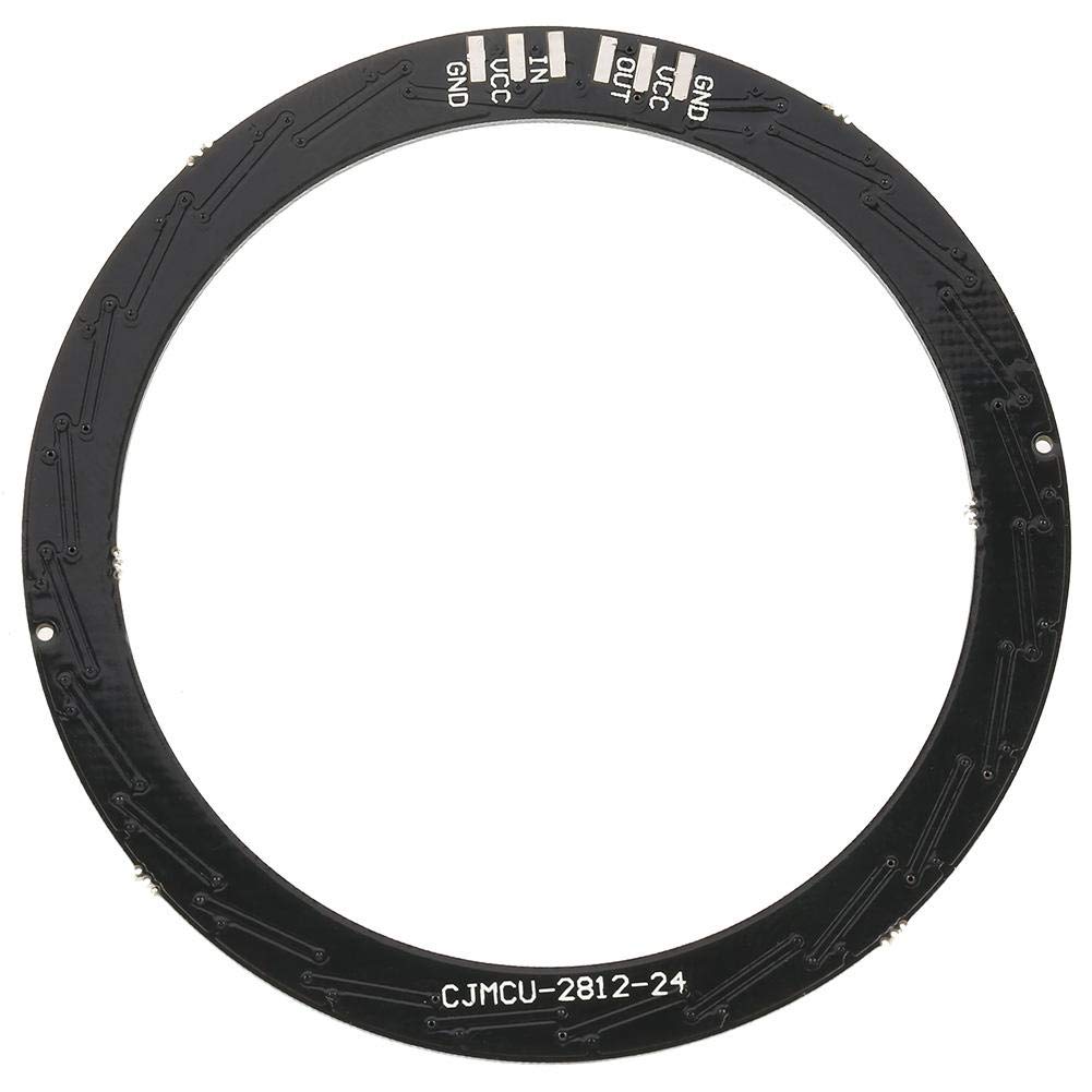 Fydun RGB LED Ring, 24 Bit WS2812 5050 Lampada Ad Anello a LED con Driver Integrati, 5V Anello Luminoso a LED, Luci Circolari Illuminazione a LED
