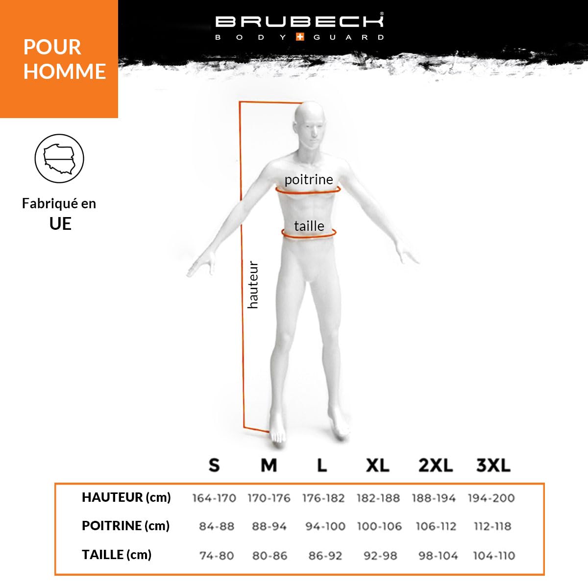 BRUBECK sous-vêtement Thermique Homme Chaud Ensemble Ski Homme pour Sports d’Extérieur Thermiques Homme T-Shirt Manches Longues et/ou Pantalon Fonctionnel sous-vêtements