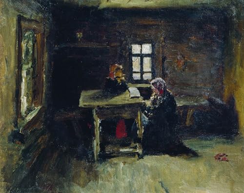 Lienzo artístico Nel casolare de Il'ya Repin con acabado de alta calidad de 60x90cm