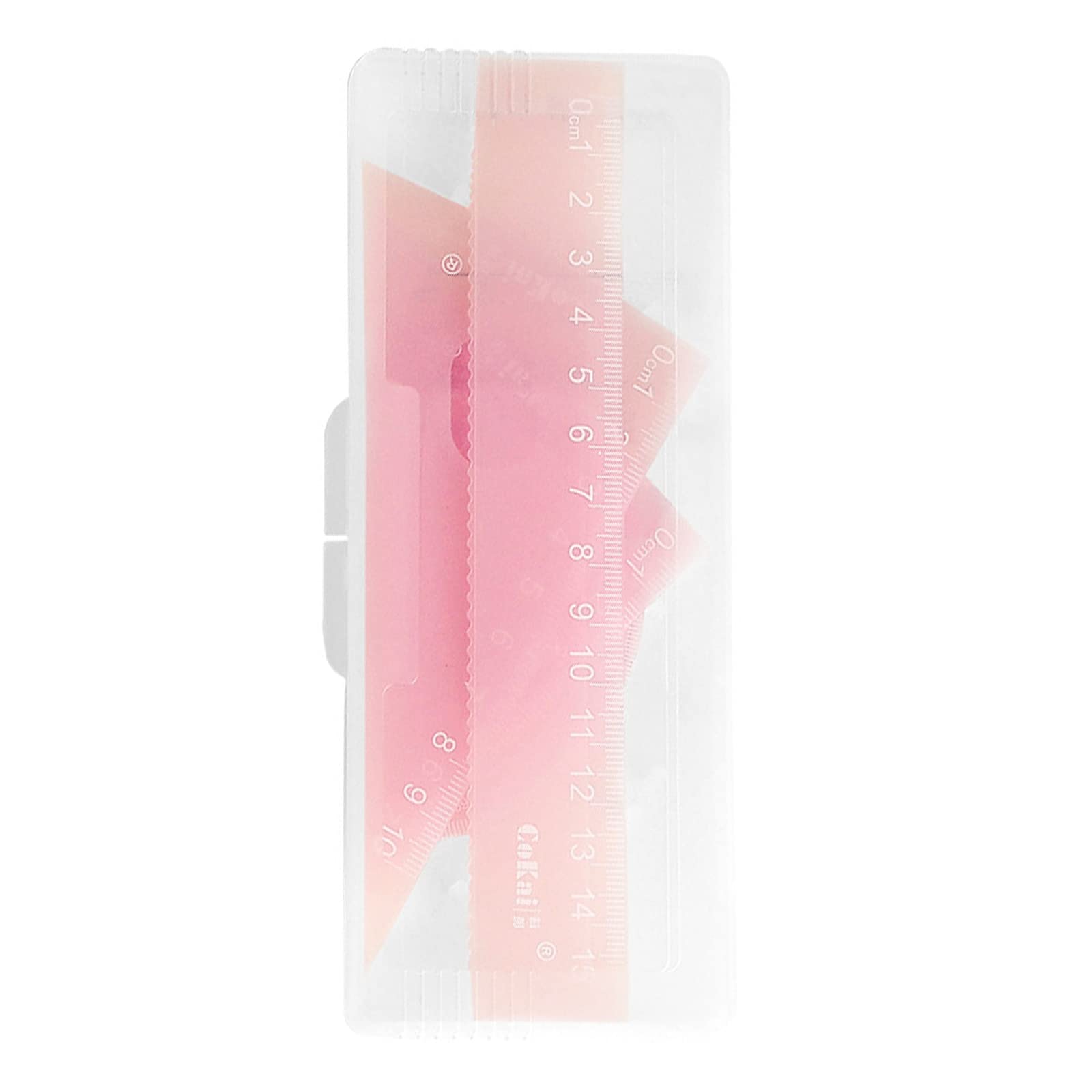 Mllepjdh B Set Of 4 Transparent Student Mathematical Geometry Rulers For Triangle Rulers Straight Rulers Protractor Jelly Color For Elementary