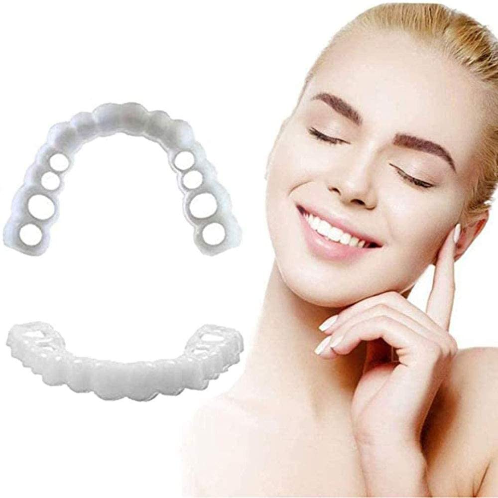 臨時歯の修復パッチ パッチ義歯 義歯 義歯カバー マウスピース 4個 Amazon.co.jp: 4対のパッチ付き義歯-義歯の頂部と底部の臨時義歯