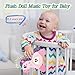 PLSFSS Baby Musical Activity Soft Toys with Sound & Light, Sensory Toys for Infant Developmental with Teether, Rattle and Textures, Soft Plush Toy for Newborn Gift 6 to 12 Months (Pink Unicorn)