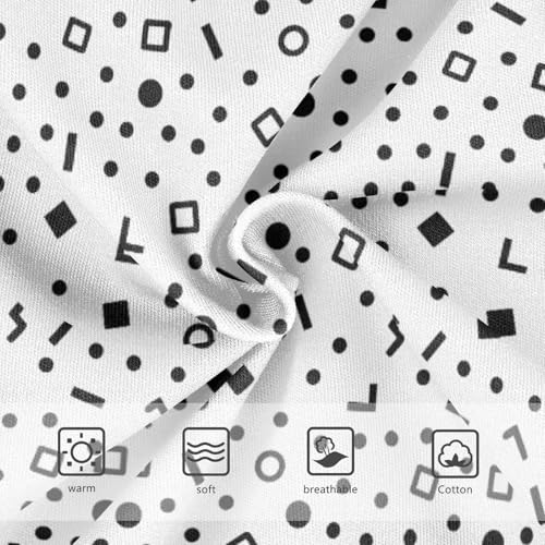 Girls' Underwear Abstract Geometry Black White Toddle Brief Panties 23026773