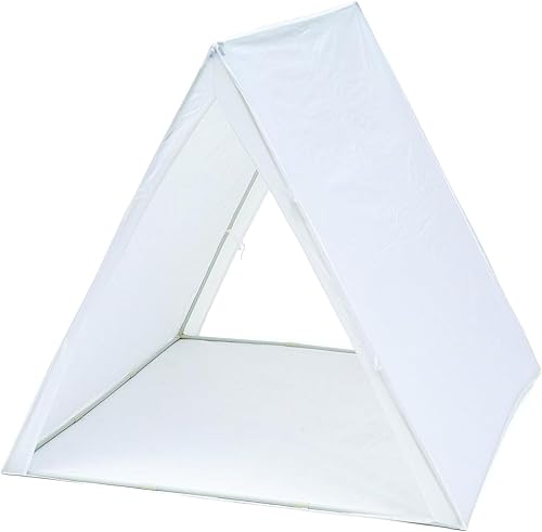 Fun Express Tienda de campaña para niños, tienda de campaña de interior para niños, casa de juegos blanca premium de 45 x 40 pulgadas para