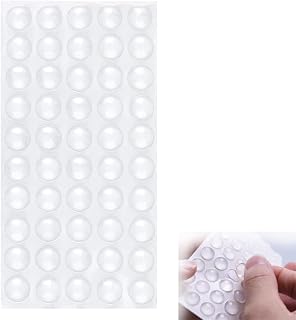 Transparent Rubber Feet for Chopping Board, 50 Pcs Rubber Pads Self Adhesive, Flat Sticky Feet Topped Bumper Pads Stops Rubber Feet for Chopping Boards, Electronics, Glass, Crafts
