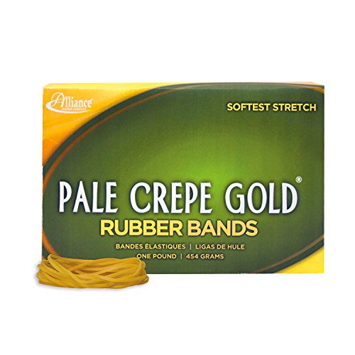 Alliance Rubber 20185 Pale Crepe Gold Rubber Bands Size #18, 1 lb Box Contains Approx. 2205 Bands (3