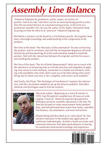 Assembly Line Balance: Practical Industrial Engineering In The Documentation, Measurement, And Balance Of The Assembly Line #TOP1