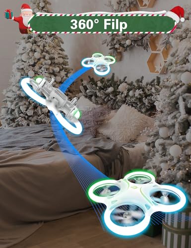 Drones for kids 8-12, Drone for Kid and Beginner, Drone with Led Light, Small Indoor Rc Drone with 360 Flip, 2 Batteries, One Key Take Off Landing, Kids Flying Toy Gift for Boy and Girl - Image 7
