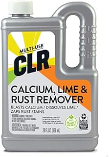 CLR Calcium, Lime & Rust Remover, Blasts Calcium, Dissolves Lime, Zaps Rust Stains, 28 Ounce Bottle (Packaging May Vary)