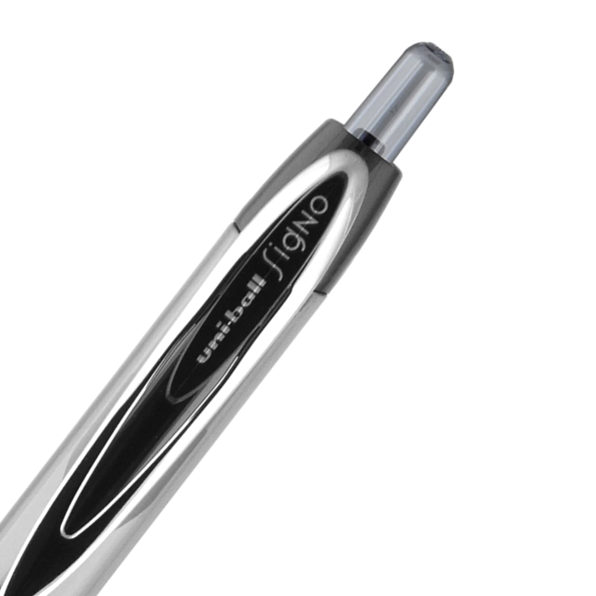 Uni-Ball (R) Signo Gel 207 (TM) Retractable Gel Stifte, Medium Point, 0,7 mm, Clear, Schwarz Tinte, 4 Stück